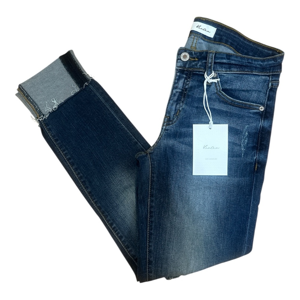 KanCan Dark Blue Distressed Ankle Jeans - Picture 3 of 6